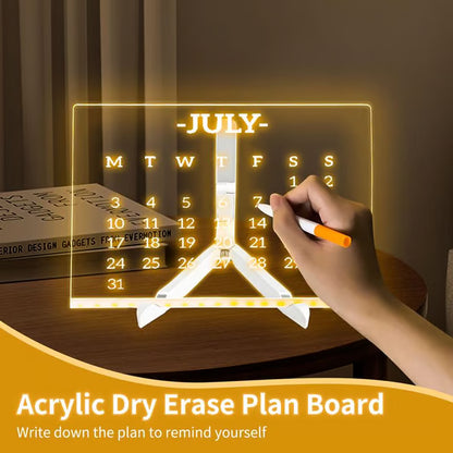 DIY 3D Acrylic LED Writing Pad with Pen