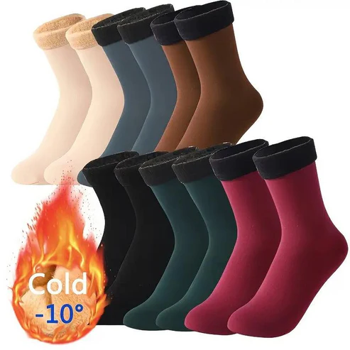 Self Heating Winter Socks for Cold Weather and Snow (Pack of 6)
