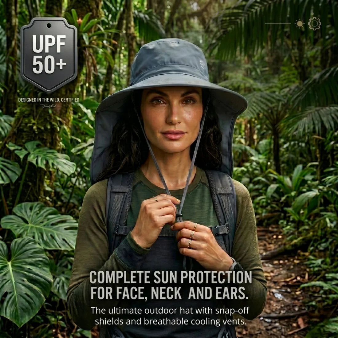🌞Darkowl Ultimate 360° Safari Sun Hat - Sun, Heat, and Dust Protector (Adjustable & Lightweight Comfort & Unisex Fit)