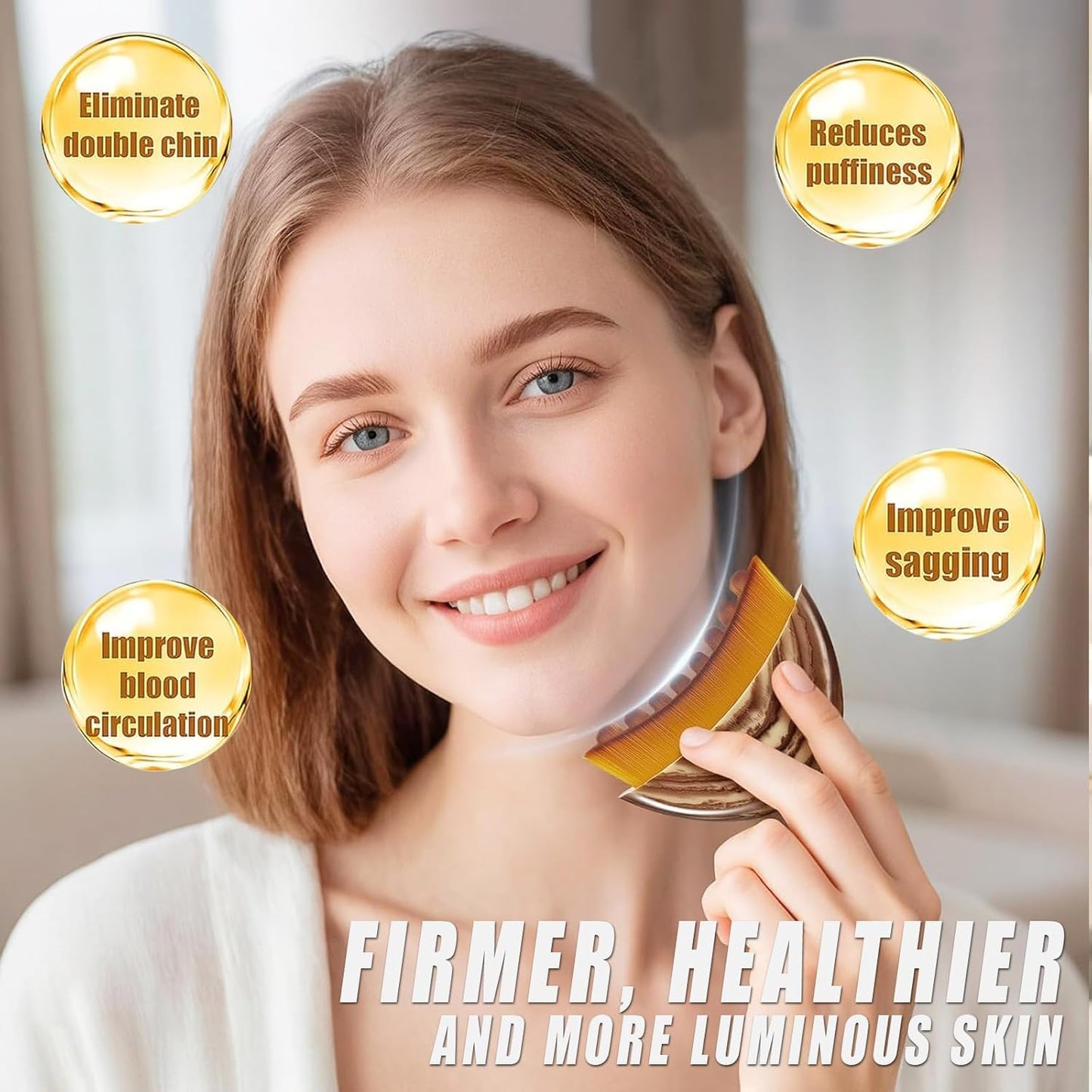 Lymphatic Sculpting Facial Brush ✨ Defined Contours & Depuffing 💆‍♀️