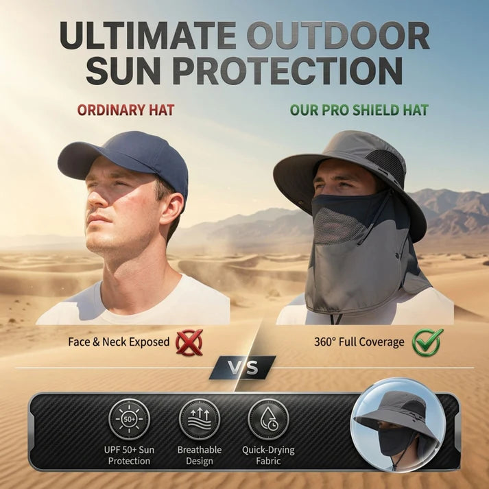🌞Darkowl Ultimate 360° Safari Sun Hat - Sun, Heat, and Dust Protector (Adjustable & Lightweight Comfort & Unisex Fit)