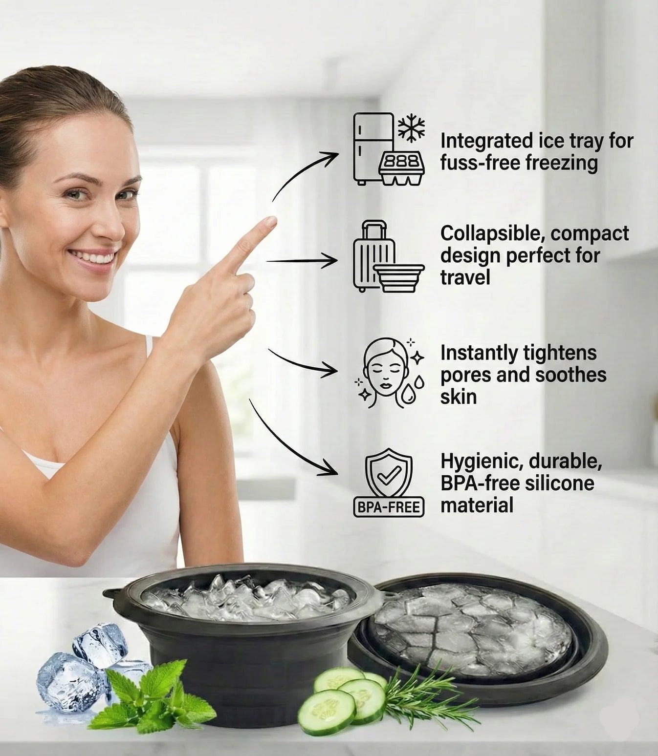 Silicone Face Ice Bowl Premium Quality 2026