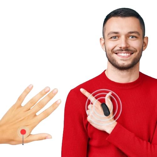 Drkowl - Natural Headache, Migraine, Tension Relief Wearable, Sugar Control Li4 Acupressure Point Clip (Regular, Black)