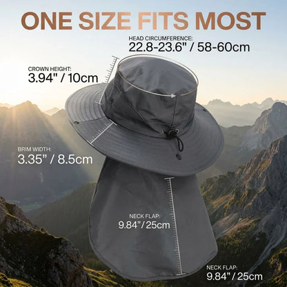 🌞Darkowl Ultimate 360° Safari Sun Hat - Sun, Heat, and Dust Protector (Adjustable & Lightweight Comfort & Unisex Fit)