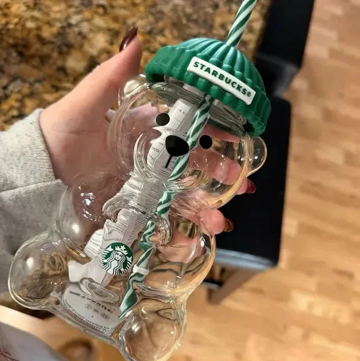 Starbcks Bear "Bearista" Glass Tumbler Cup - 20oz✨ (Limited Edition) 🧸