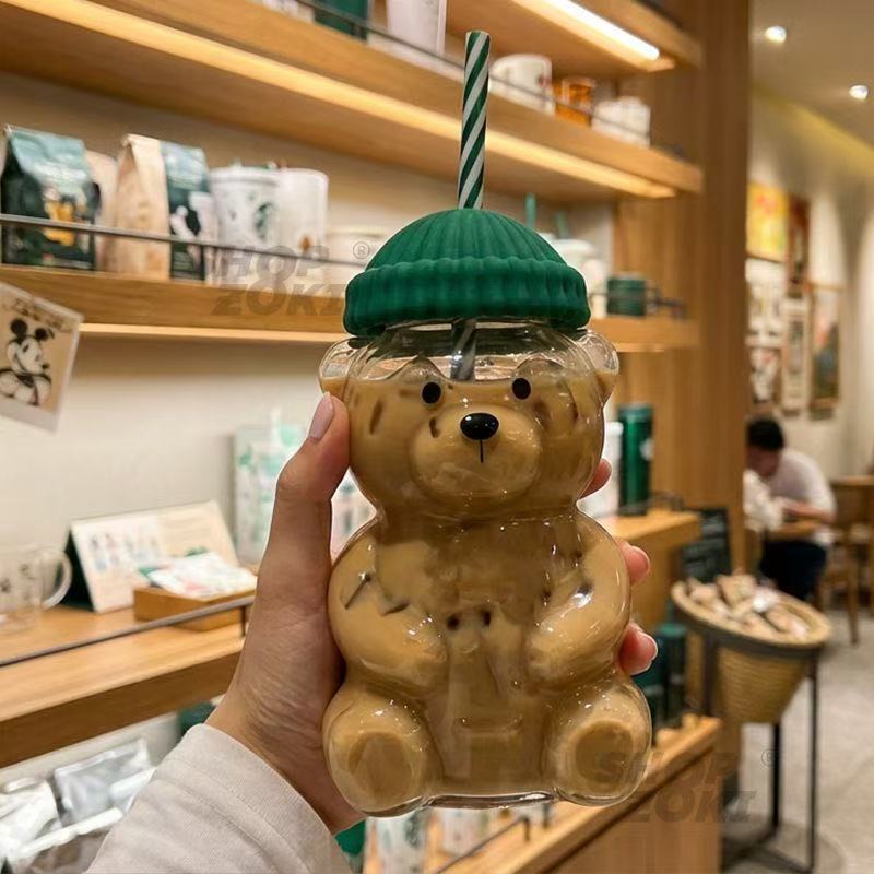 Starbcks Bear "Bearista" Glass Tumbler Cup - 20oz✨ (Limited Edition) 🧸