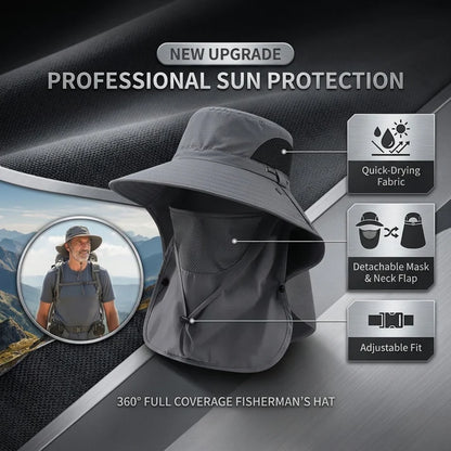 🌞Darkowl Ultimate 360° Safari Sun Hat - Sun, Heat, and Dust Protector (Adjustable & Lightweight Comfort & Unisex Fit)