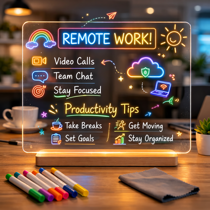 DIY 3D Acrylic LED Writing Pad with Pen