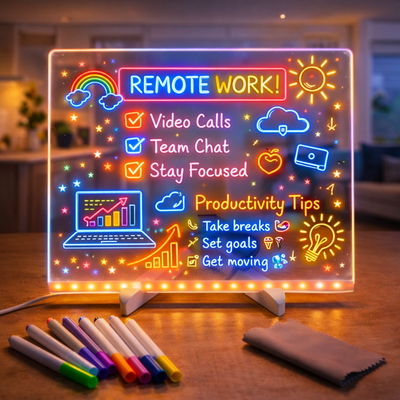 DIY 3D Acrylic LED Writing Pad with Pen