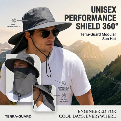 🌞Darkowl Ultimate 360° Safari Sun Hat - Sun, Heat, and Dust Protector (Adjustable & Lightweight Comfort & Unisex Fit)