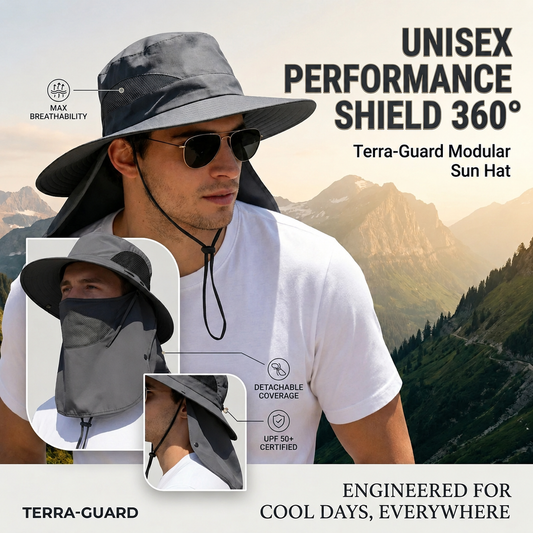 🌞Darkowl Ultimate 360° Safari Sun Hat - Sun, Heat, and Dust Protector (Adjustable & Lightweight Comfort & Unisex Fit)