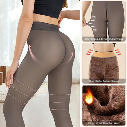 🏆 Hot Sale - 50% OFF 🔥🔥 FUR LINED SHEER TRANSLUCENT! THE ORIGINAL MAGIC FLEECE LINED STOCKINGS